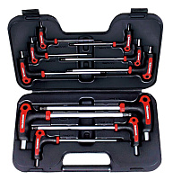 T22901 Набор 6-гранных отверток с Т-образной ручкой в чемодане, 10 предметов