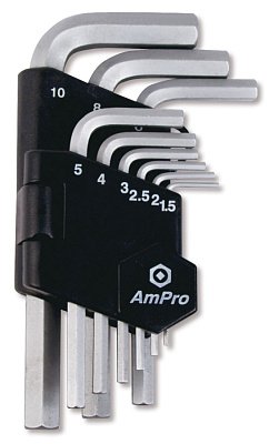 T22926 Набор  Г-образных шестигранников, 9 предмет (1,5-10мм)