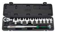 Ключ динамометрический 14x18мм 40-210 Нм с рожковыми насадками 13-30 мм 11 предметов TOPTUL GAAI1101